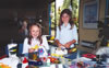 Girls making decorations