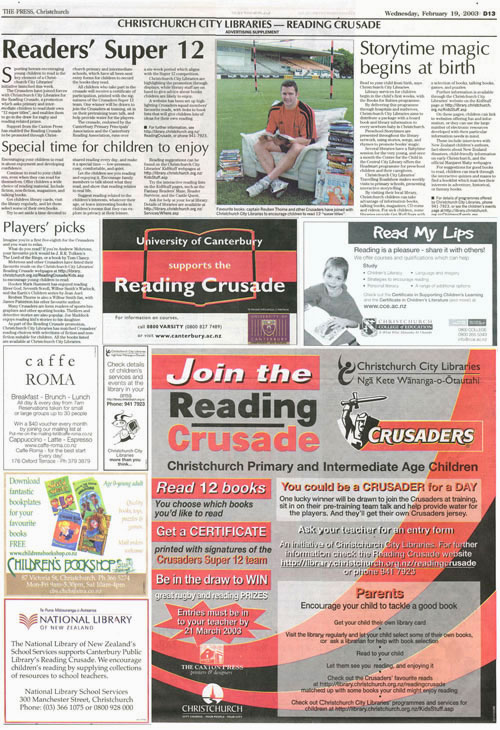 The Press, Wednesday 19 February 2003, pg D13