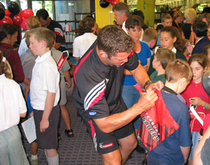 The Crusaders signed autographs after the speeches