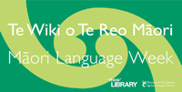 Te Wiki o te Reo Māori - Māori Language Week banner