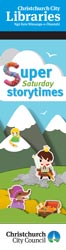 Super Saturday Storytime bookmark