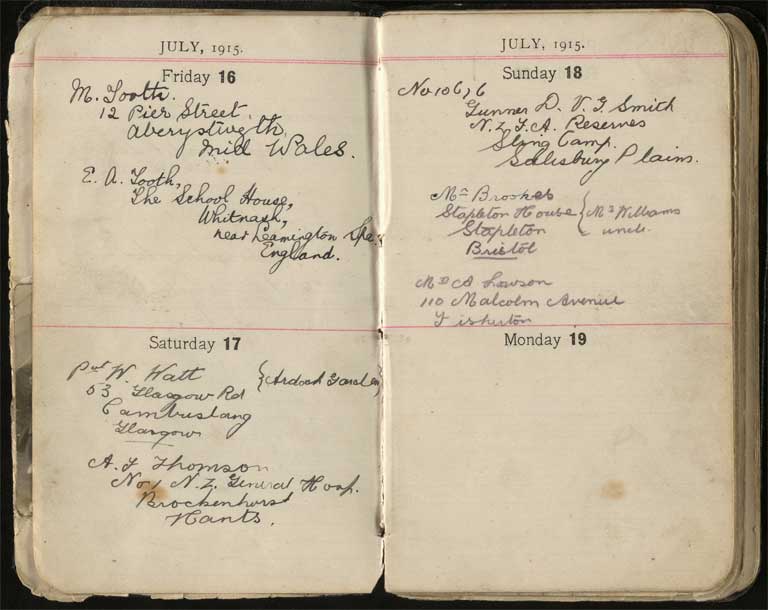 War diary, 1915-1916 / H. H. Stephens Image of War diary, 1915-1916 1915-1916