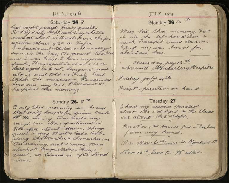 War diary, 1915-1916 / H. H. Stephens Image of War diary, 1915-1916 1915-1916