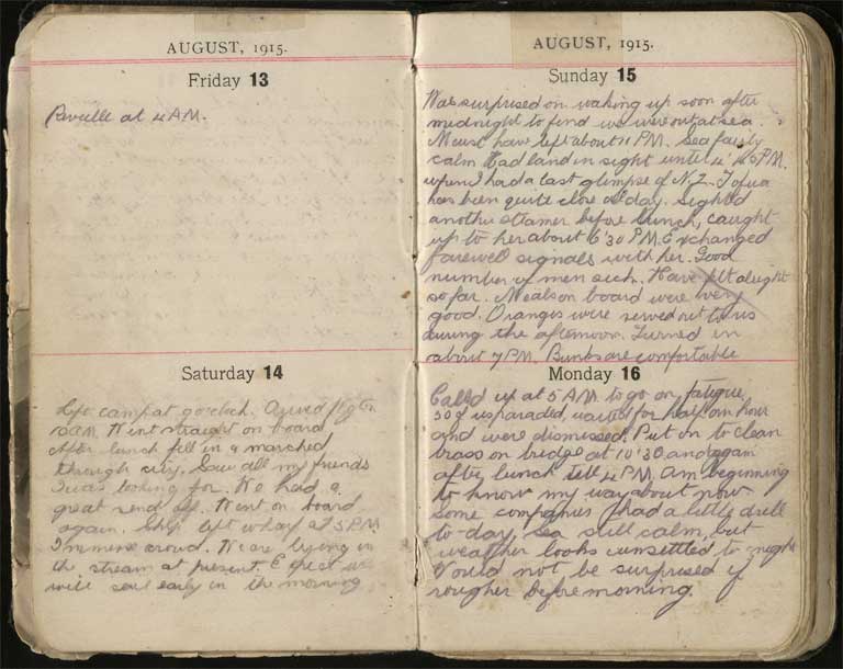War diary, 1915-1916 / H. H. Stephens Image of War diary, 1915-1916 1915-1916