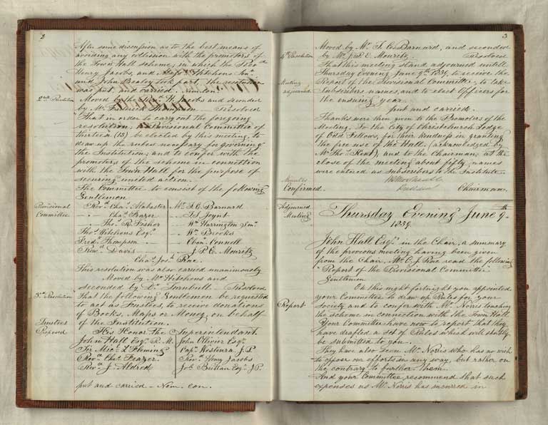Minute book, 1859-1873 / Christchurch Mechanics' Institute 1859-1873