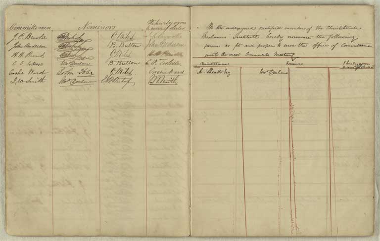 Nominations book, 1863-1873 / Christchurch Mechanics' Institute 1863-1873