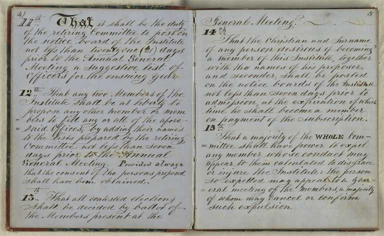 Laws and bye-laws of the Christchurch Mechanics' Institute, 28 September 1859 / Christchurch Mechanics' Institute 1859