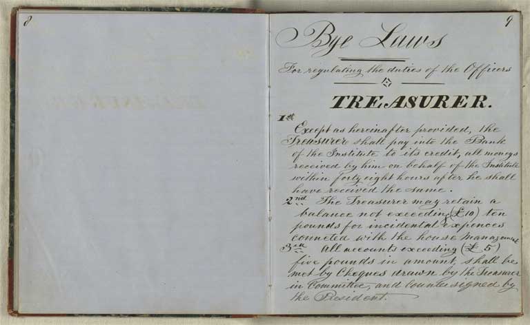 Laws and bye-laws of the Christchurch Mechanics' Institute, 28 September 1859 / Christchurch Mechanics' Institute 1859
