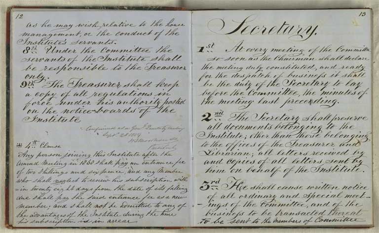 Laws and bye-laws of the Christchurch Mechanics' Institute, 28 September 1859 / Christchurch Mechanics' Institute 1859