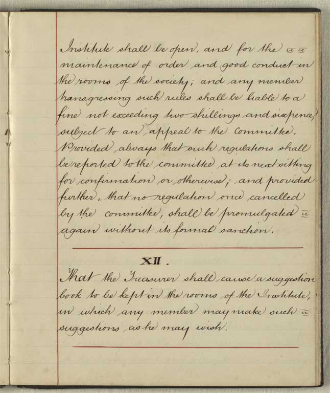Laws of the Christchurch Literary Institute, January 1868 / Christchurch Mechanics' Institute 1868