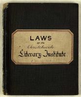 Thumbnail Image of Laws of the Christchurch Literary Institute