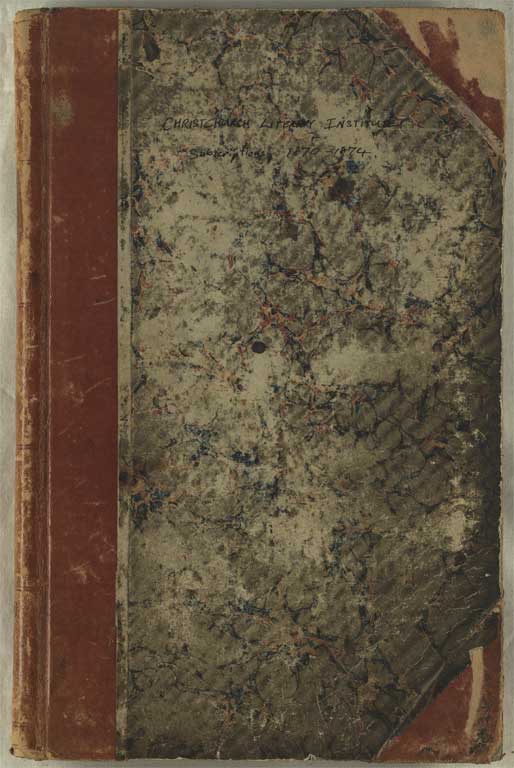 Christchurch Literary Institute subscriptions, 187?-1874 / Christchurch Mechanics' Institute 187?-1874