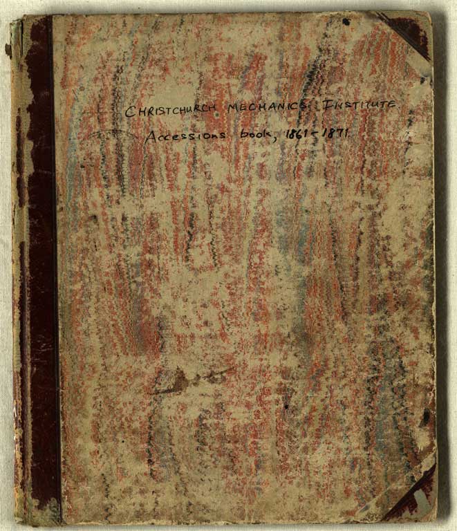 Accessions book, 1861-1871 / Christchurch Mechanics' Institute 1861-1871
