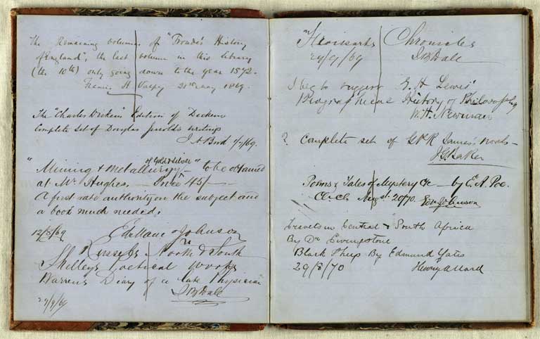 Library suggestions, 1860-1873 / Christchurch Mechanics' Institute 1860-1873