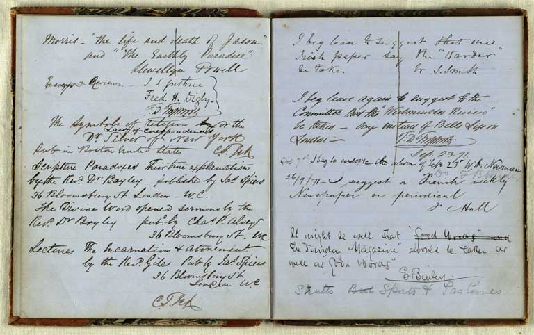 Library suggestions, 1860-1873 / Christchurch Mechanics' Institute 1860-1873