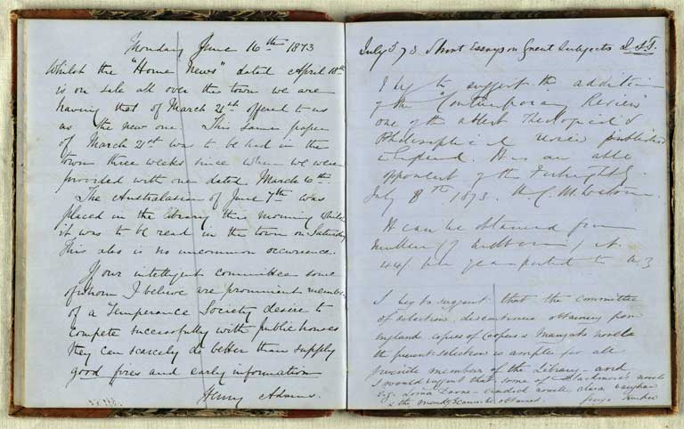 Library suggestions, 1860-1873 / Christchurch Mechanics' Institute 1860-1873