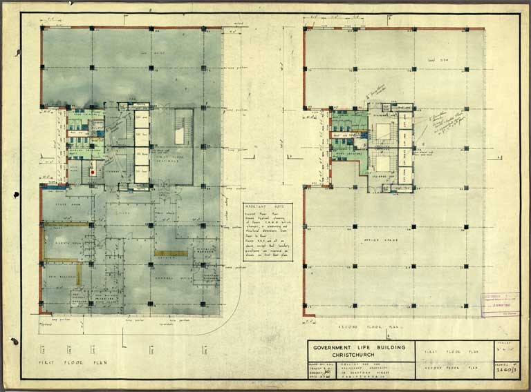 Government Life Building First Floor Plan 21 November 1960 Image 3 of 3 Government Life Building First Floor Plan 21 November 1960 Image 3 of 3