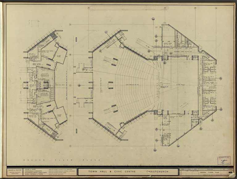 Town Hall & Civic Centre. Ground Floor Plan 29 August 1968 Image 12 of 12 Town Hall & Civic Centre. Ground Floor Plan 29 August 1968 Image 12 of 12