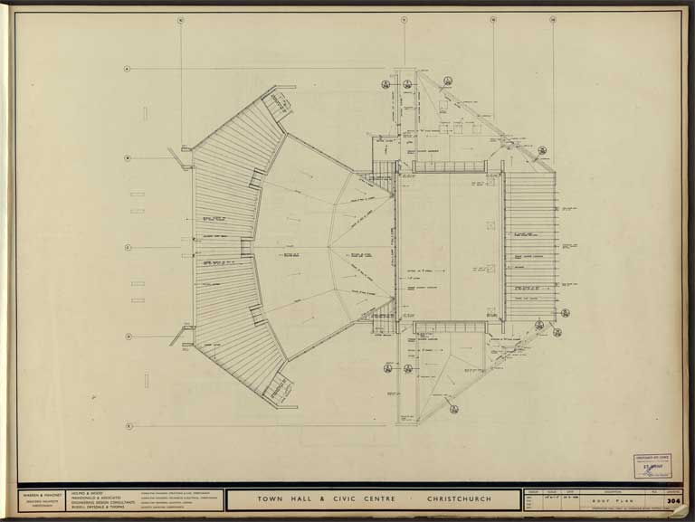 Town Hall& Civic Centre. Roof Plan 29 August 1968 Image 4 of 12 Town Hall& Civic Centre. Roof Plan 29 August 1968 Image 4 of 12