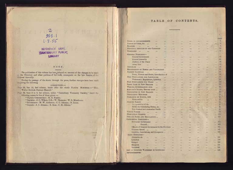 Southern Provinces Almanac, 1865 / Image of Southern Provinces Almanac, 1865 1865