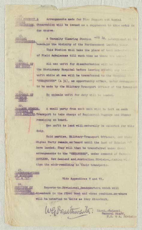 Gallipoli campaign : operation and transport orders, memoranda and other papers issued to the Canterbury Infantry Battalion at Lemnos, January-September 1915 Gallipoli campaign : operation and transport orders, memoranda and other papers issued to the Canterbury Infantry Battalion at Lemnos, January-September 1915
