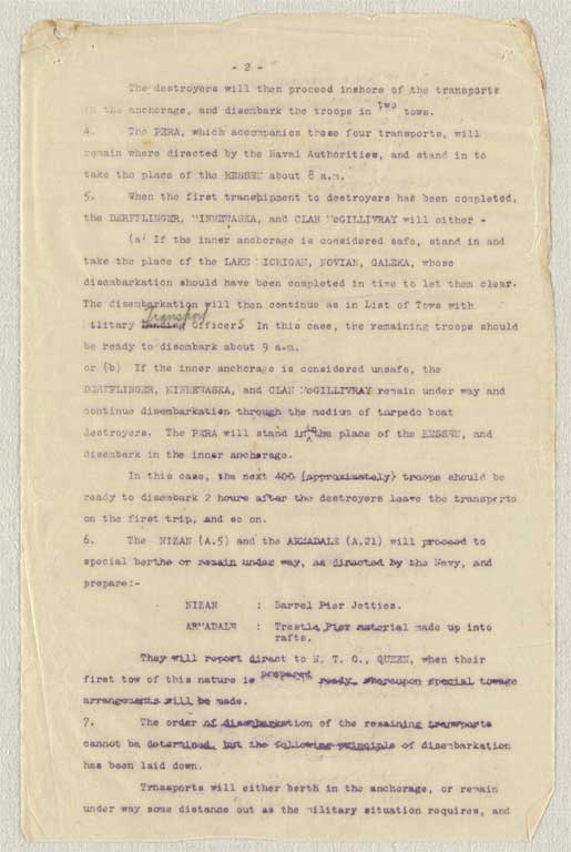 Gallipoli campaign : operation and transport orders, memoranda and other papers issued to the Canterbury Infantry Battalion at Lemnos, January-September 1915 Gallipoli campaign : operation and transport orders, memoranda and other papers issued to the Canterbury Infantry Battalion at Lemnos, January-September 1915