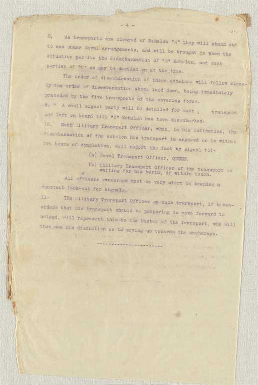 Gallipoli campaign : operation and transport orders, memoranda and other papers issued to the Canterbury Infantry Battalion at Lemnos, January-September 1915 Gallipoli campaign : operation and transport orders, memoranda and other papers issued to the Canterbury Infantry Battalion at Lemnos, January-September 1915