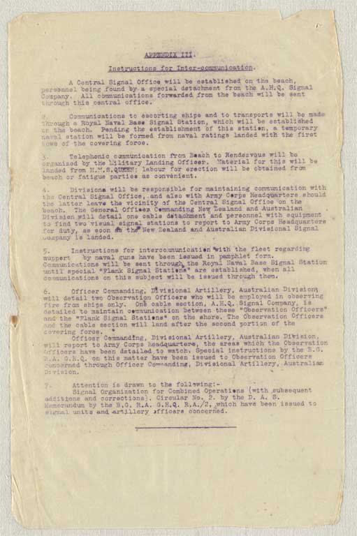 Gallipoli campaign : operation and transport orders, memoranda and other papers issued to the Canterbury Infantry Battalion at Lemnos, January-September 1915 Gallipoli campaign : operation and transport orders, memoranda and other papers issued to the Canterbury Infantry Battalion at Lemnos, January-September 1915