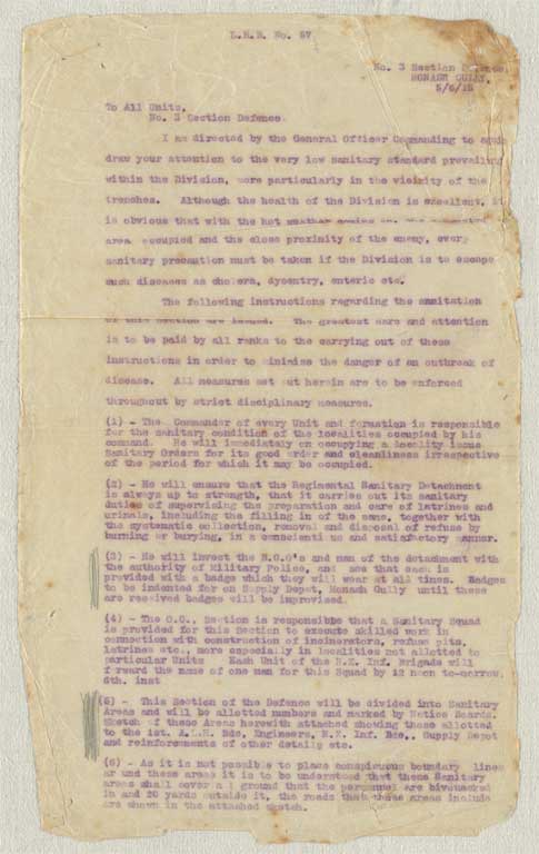 Gallipoli campaign : operation and transport orders, memoranda and other papers issued to the Canterbury Infantry Battalion at Lemnos, January-September 1915 Gallipoli campaign : operation and transport orders, memoranda and other papers issued to the Canterbury Infantry Battalion at Lemnos, January-September 1915