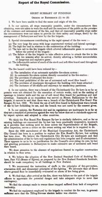 SHORT SUMMARY OF FINDINGS