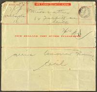 Image of [Telegram to Miss Watters ]