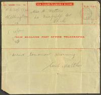 Image of [Telegram to Miss H Watters]