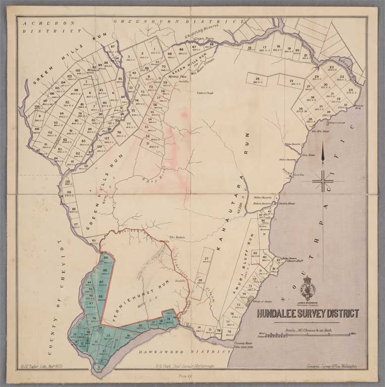 Hundalee survey district 1879 Hundalee survey district 1879