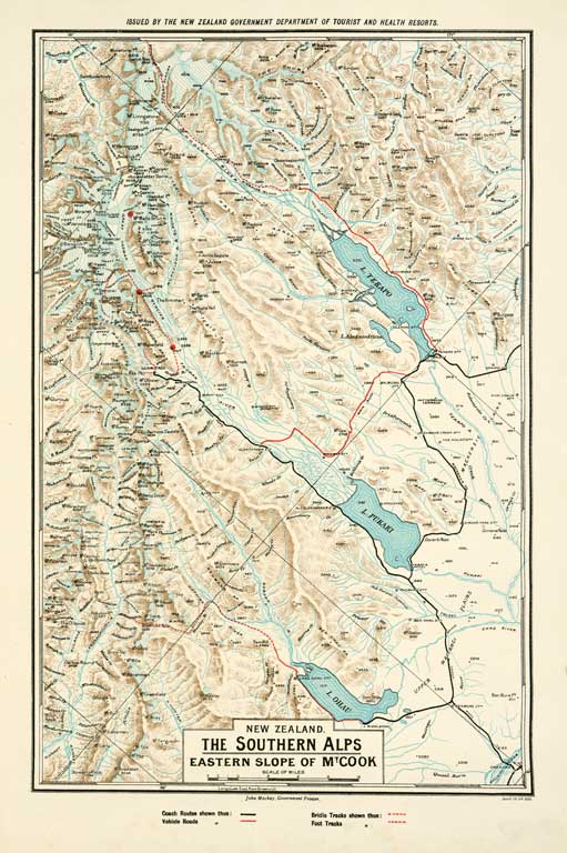 New Zealand : the Southern Alps : eastern slope of Mt. Cook. 1904 New Zealand : the Southern Alps : eastern slope of Mt. Cook. 1904