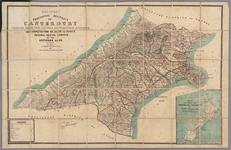 Map of the provincial district of Canterbury / compiled by H.R. Schmidt 1887 Map of the provincial district of Canterbury / compiled by H.R. Schmidt 1887