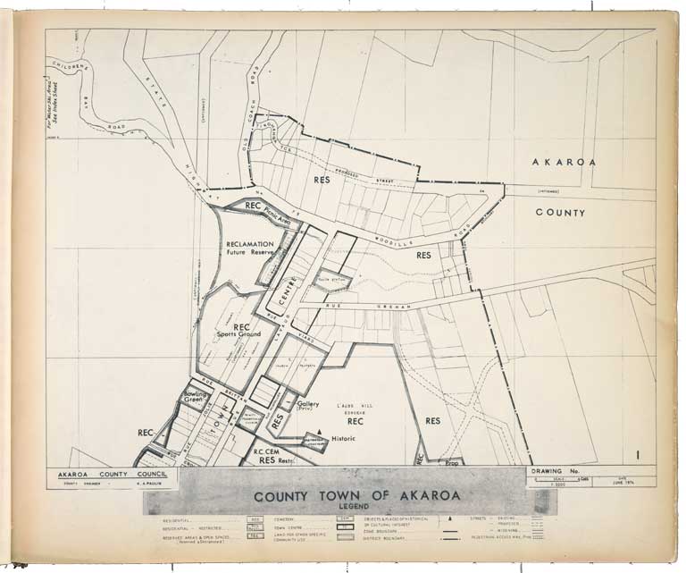 Akaroa County district planning maps : county town series. 1974 Image 2 of 7 Akaroa County district planning maps : county town series. 1974 Image 2 of 7