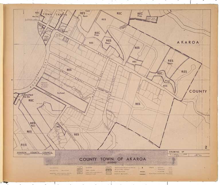 Akaroa County district planning maps : county town series. 1974 Image 3 of 7 Akaroa County district planning maps : county town series. 1974 Image 3 of 7