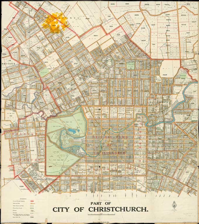 Part of city of Christchurch. 1926 Part of city of Christchurch. 1926