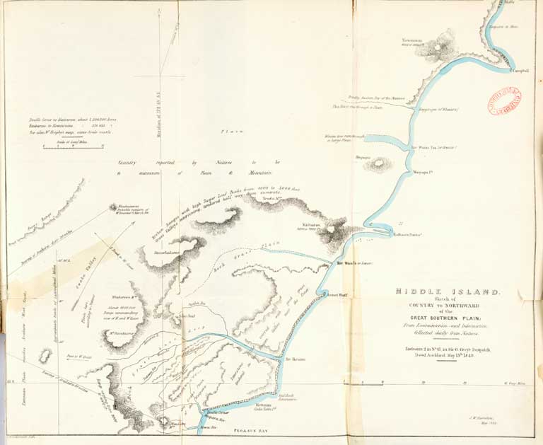 Middle Island : sketch of country to northward of the great southern plain, from examination and information, collected chiefly from Natives. 1850 Middle Island : sketch of country to northward of the great southern plain, from examination and information, collected chiefly from Natives. 1850