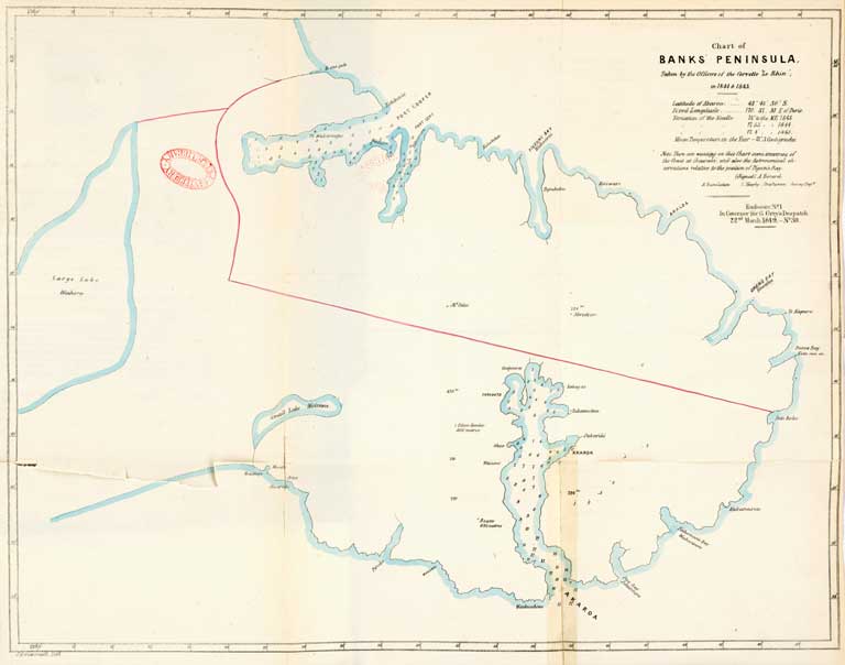 Chart of Banks Peninsula. 1850 Chart of Banks Peninsula. 1850