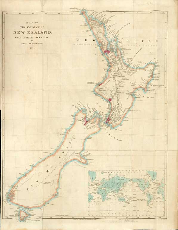 Map of the colony of New Zealand from official documents. 1844 Map of the colony of New Zealand from official documents. 1844
