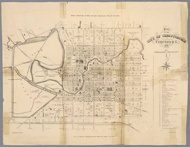 Plan of the city of Christchurch, Canterbury, N.Z. 1875 Plan of the city of Christchurch, Canterbury, N.Z. 1875