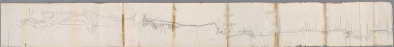 [Line of proposed road through the Otira Gorge] 1865 