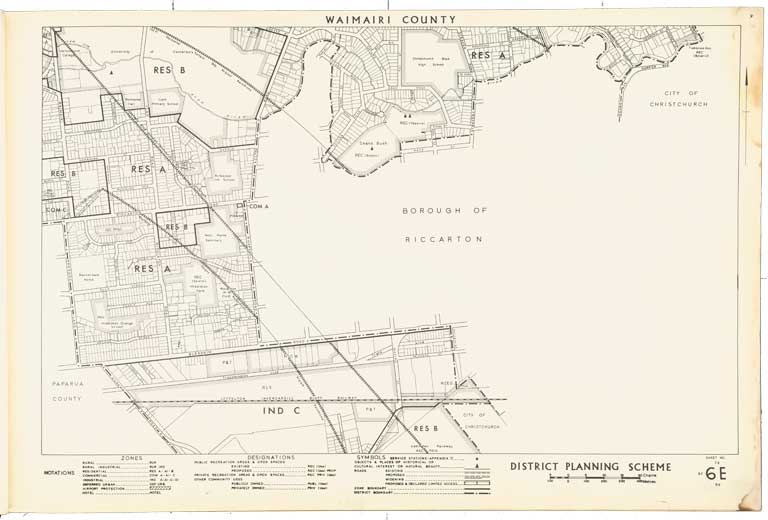 County of Waimairi - District Scheme. Planning maps. 1974 Image 4 of 23 County of Waimairi - District Scheme. Planning maps. 1974 Image 4 of 23