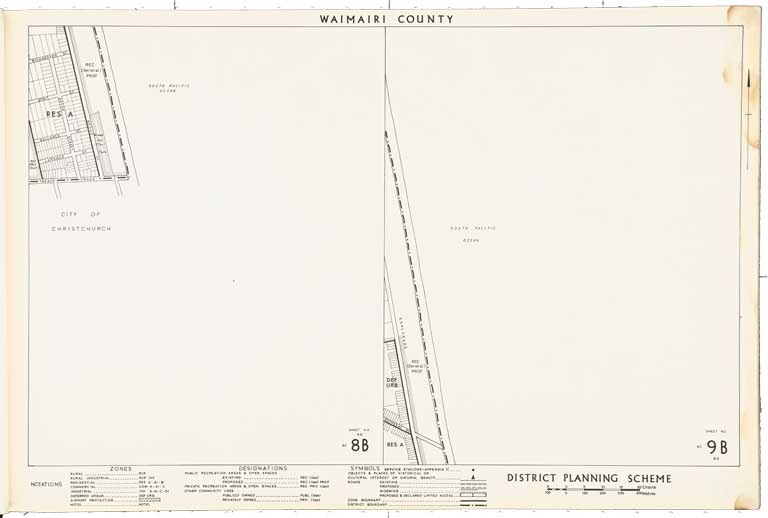 County of Waimairi - District Scheme. Planning maps. 1974 Image 8 of 23 County of Waimairi - District Scheme. Planning maps. 1974 Image 8 of 23