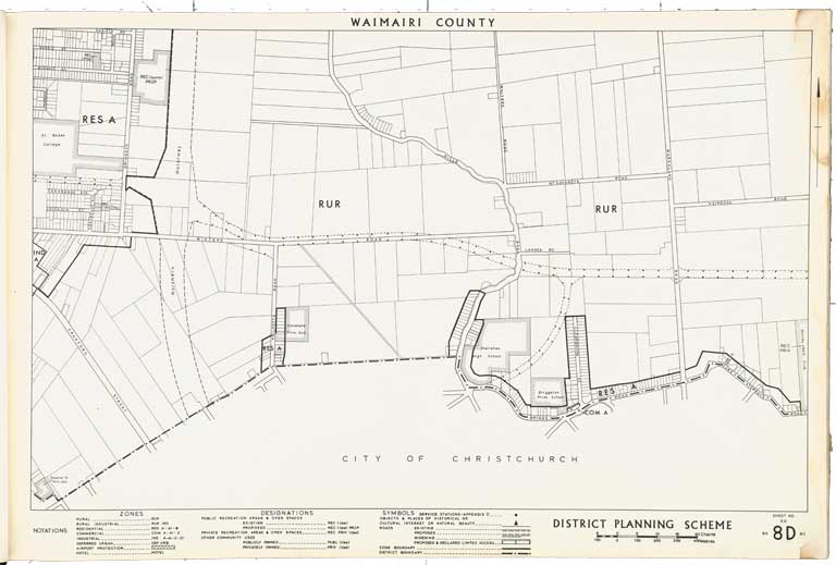County of Waimairi - District Scheme. Planning maps. 1974 Image 10 of 23 County of Waimairi - District Scheme. Planning maps. 1974 Image 10 of 23