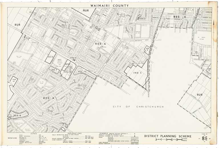 County of Waimairi - District Scheme. Planning maps. 1974 Image 11 of 23 County of Waimairi - District Scheme. Planning maps. 1974 Image 11 of 23
