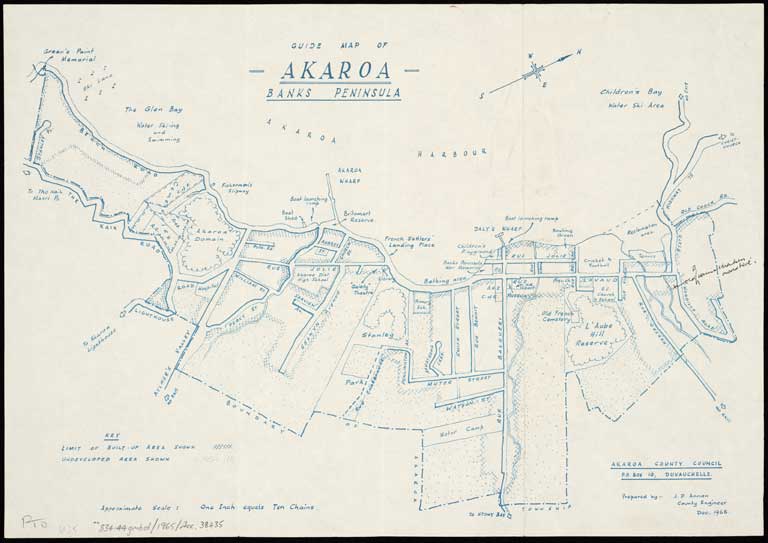 Guide map of Akaroa, Banks Peninsula / prepared by J.D. Annan. 1968 Guide map of Akaroa, Banks Peninsula / prepared by J.D. Annan. 1968