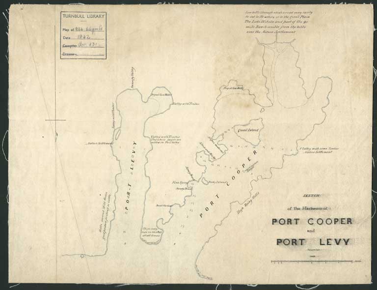 Sketch of the harbours of Port Cooper and Port Levy Nov. 1842 Sketch of the harbours of Port Cooper and Port Levy Nov. 1842