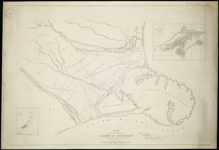 Plan of a portion of the plains of Canterbury, to illustrate Mr. Doyne's report of the 30th Novr. 1865 1865 Plan of a portion of the plains of Canterbury, to illustrate Mr. Doyne's report of the 30th Novr. 1865 1865